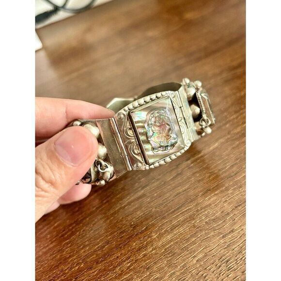 Chunky Taxco Mexico Silver 925 Bracelet - Picture 8 of 8